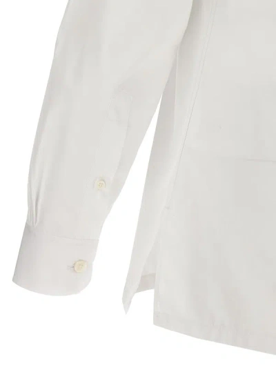 Shop Givenchy Logo Embroidery Shirt In White