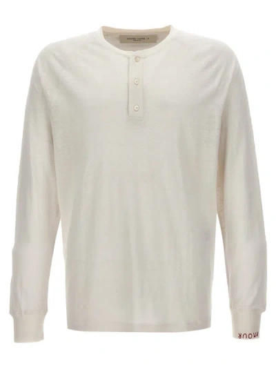 Shop Golden Goose 'ludovico' Polo Shirt In White