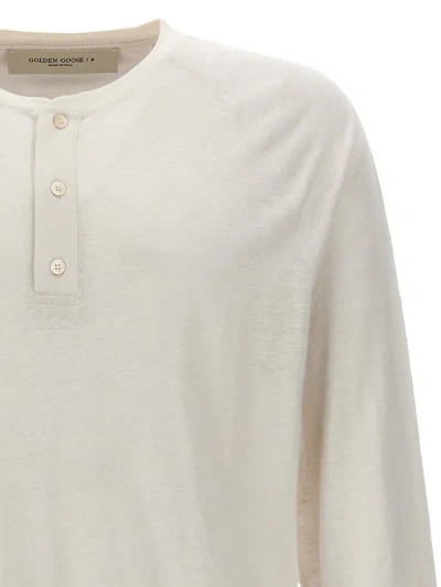 Shop Golden Goose 'ludovico' Polo Shirt In White