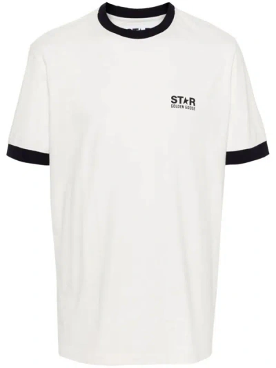 Shop Golden Goose Contrasting Edge T-shirt Clothing In White