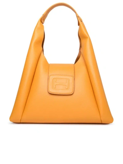 Shop Hogan 'h-bag' Medium Hobo Bag In Yellow Leather