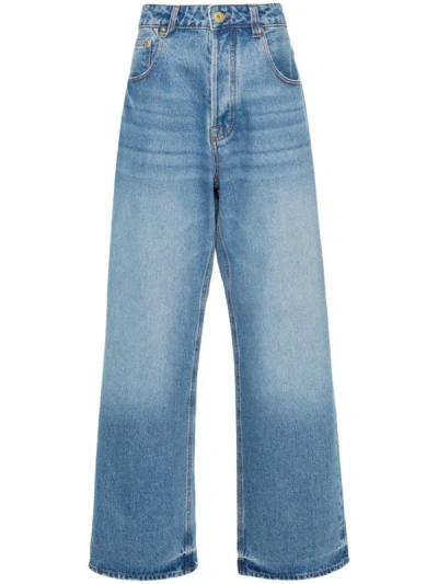 Shop Jacquemus 'le De-nimes Large' Jeans In Blue