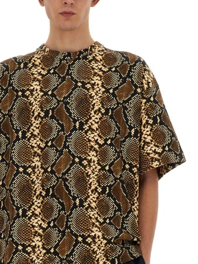 Shop Jil Sander T-shirt With Animal Pattern In Animalier