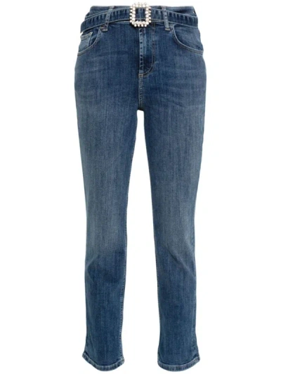 Shop Liu •jo Liu Jo Jeans With Belt In Blue