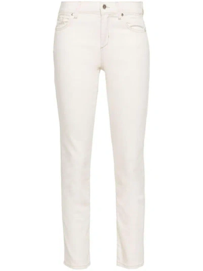 Shop Liu •jo Liu Jo Mid-rise Trousers In White