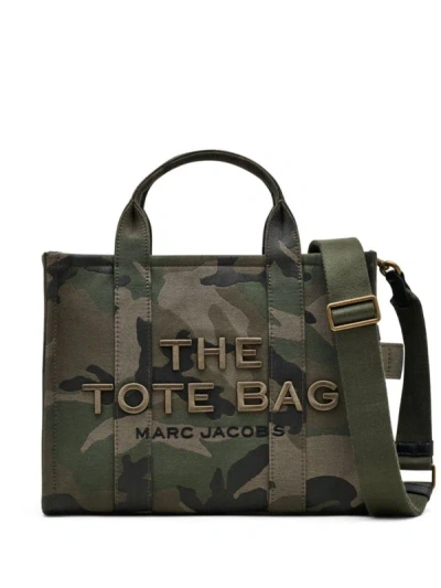 Shop Marc Jacobs The Camo Jacquard Medium Tote  Bags In Green