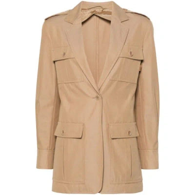 Shop Max Mara Jackets In Brown