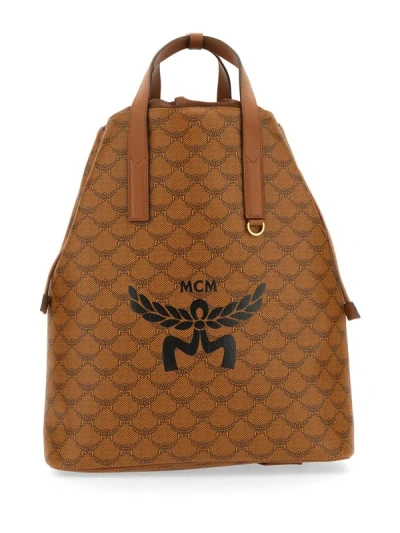 Shop Mcm Medium Backpack "lauretos" In Brown