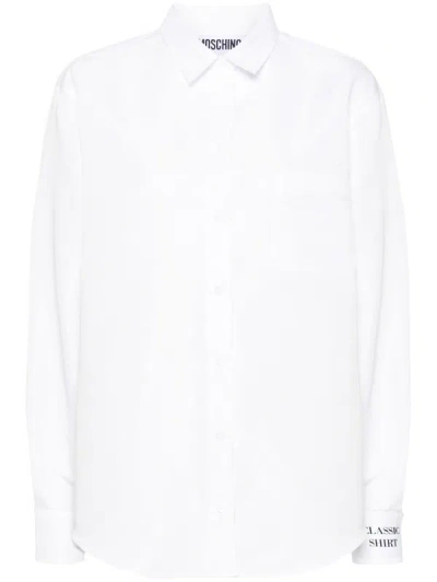 Shop Moschino Shirt With Patch In White