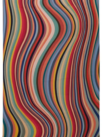Shop Paul Smith Silk Scarf In Multicolour