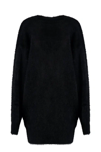 Shop Philosophy Di Lorenzo Serafini Knit Maxi-cardigan In Black