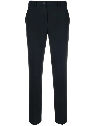 Shop Seventy Slim Fit Cropped Trousers In Blue