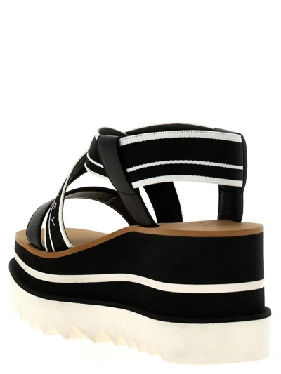 Shop Stella Mccartney Sandal 'sneak Elyse' In White/black
