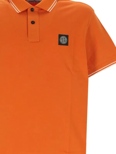 Shop Stone Island T-shirts And Polos In Orange