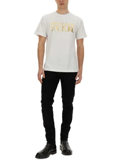 Shop Versace Jeans Couture Slim Fit Jeans In Black
