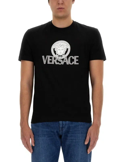 Shop Versace Jersey T-shirt In Black