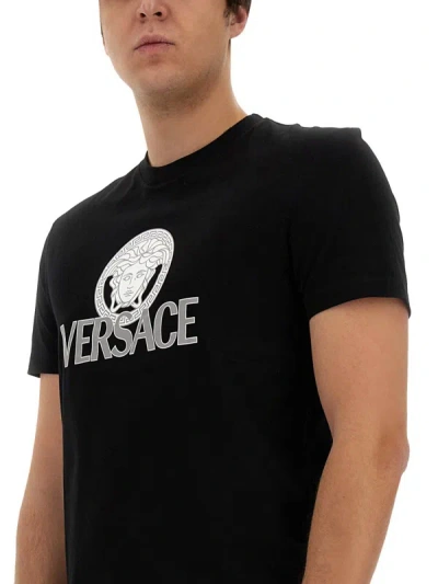Shop Versace Jersey T-shirt In Black