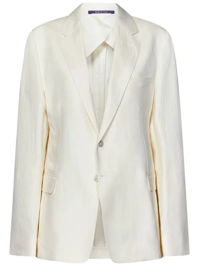 Shop Ralph Lauren Blazer In Bianco