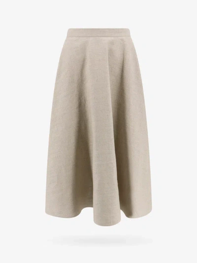 Shop Valentino Skirt In Beige