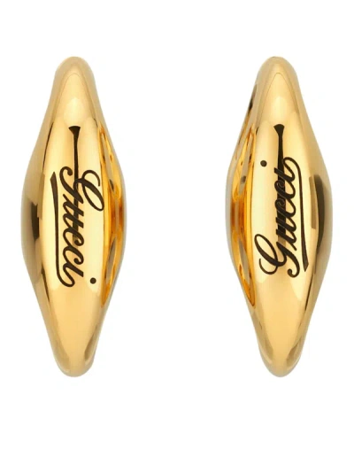 Shop Gucci Marina Chain Earrings In Metallic