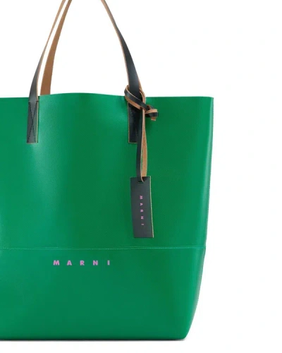 Shop Marni Shoulder Bag In Green