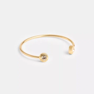 Shop Coach Outlet Open Circle Cuff In Gold
