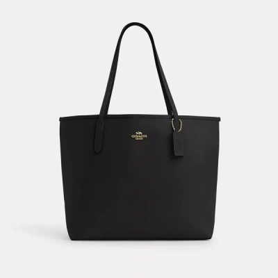 Shop Coach Outlet City Tote In Black