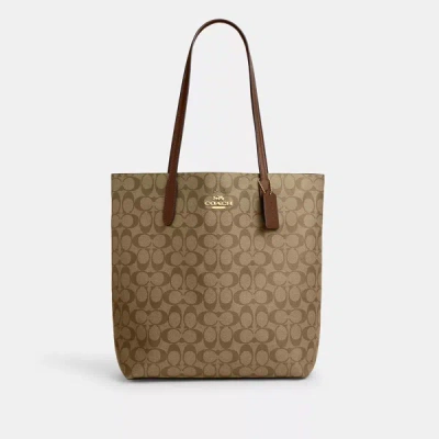 Shop Coach Outlet Thea Tote In Signature Canvas In Multi