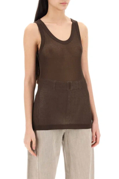 Shop Lemaire Seamless Sleeveless Top In Brown
