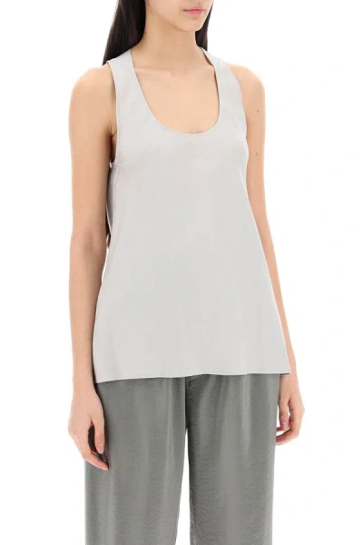 Shop Lemaire Sleeveless Top With Diagonal In Grey