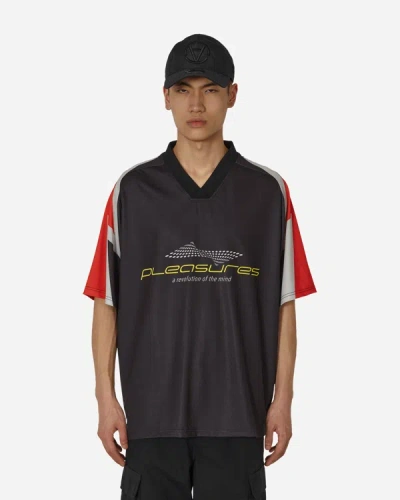Shop Pleasures Mind Soccer Jersey T-shirt In Black