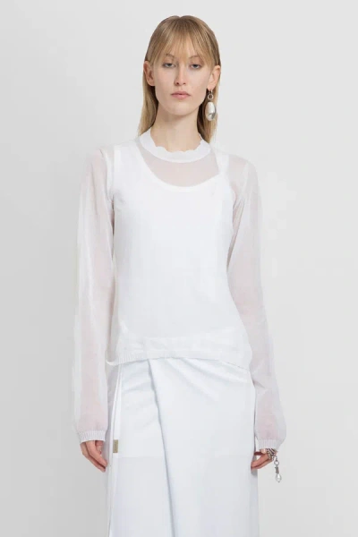 Ann Demeulemeester Woman White T-shirts & Tank Tops In White