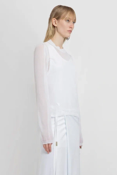 Ann Demeulemeester Woman White T-shirts & Tank Tops In White
