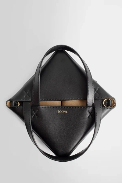 Loewe Puzzle Mini Leather Tote In Black