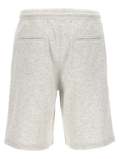 Shop Brunello Cucinelli Jersey Bermuda Shorts In Gray
