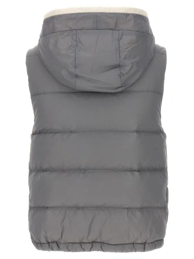 Shop Brunello Cucinelli Padded Vest In Gray