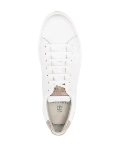 Shop Brunello Cucinelli Sneakers With Inserts In White