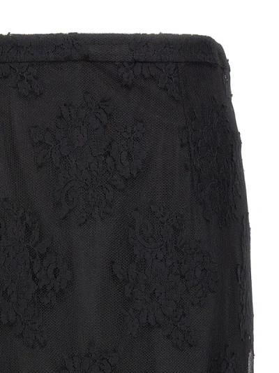 Shop Dolce & Gabbana Lace Sheath Skirt In Black