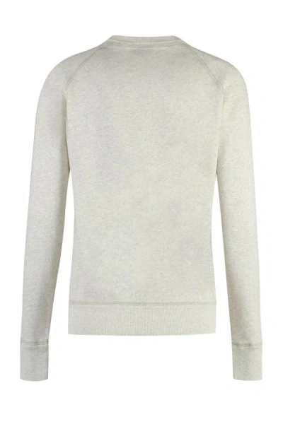 Shop Isabel Marant Étoile Cotton Crew-neck Sweatshirt In Ecru