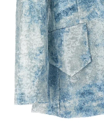 Le Twins Light Blue Single-breasted Blazer In Blue