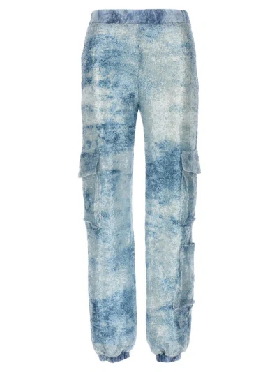 Shop Le Twins 'robi' Cargo Trousers In Blue