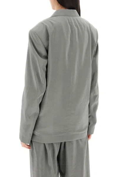 Shop Lemaire Oversized Double-bre In Grey