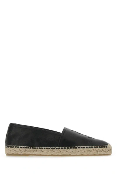 Shop Saint Laurent Espadrillas In Black