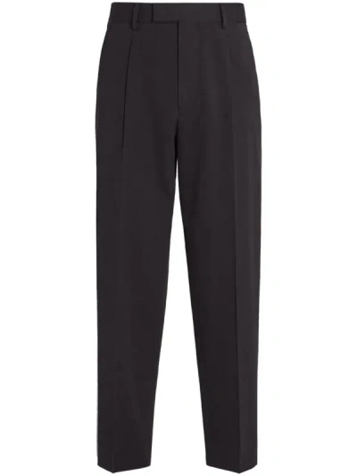 Shop Zegna Cotton And Wool Pants Clothing In Brown