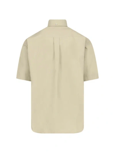 Shop Burberry Beige Cotton Shirt In Hunter