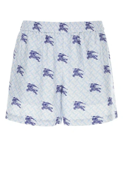 Shop Burberry Shorts In Blue
