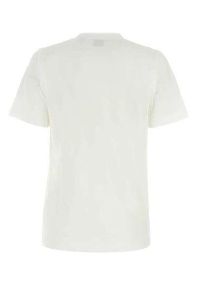 Shop Burberry T-shirts And Polos In White / Blue