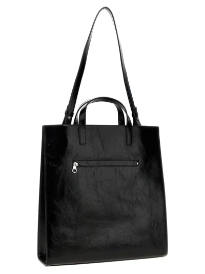 Shop Courrèges 'heritage Naplack' Shopping Bag In Black