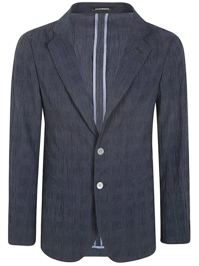 Shop Emporio Armani Jacket Clothing In Blue