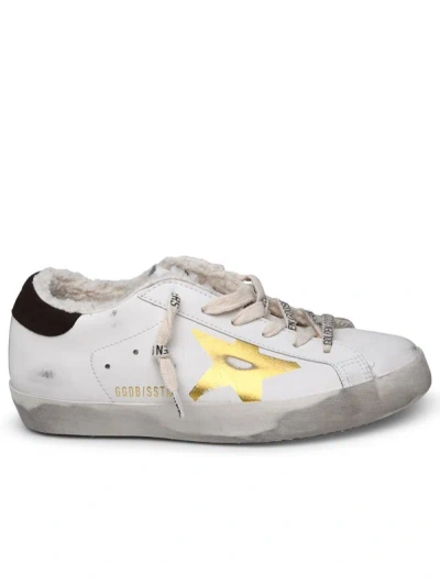 Shop Golden Goose 'super-star' White Nappa Leather Sneakers
